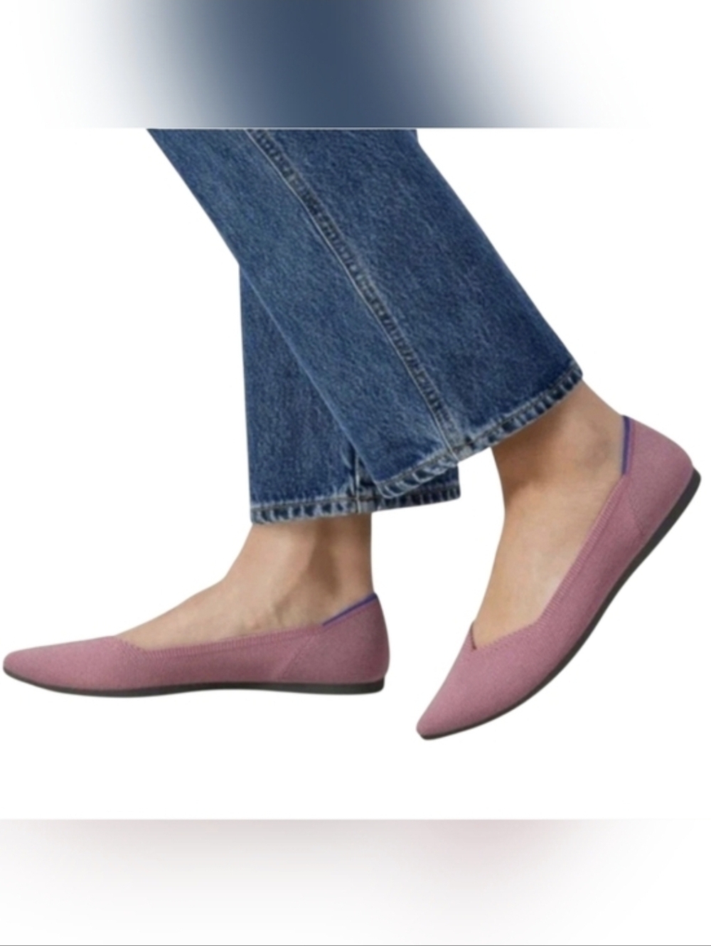 Rothy’s The Point Flats Rosebud Pink Knit Shoes 9.5--RETIRED